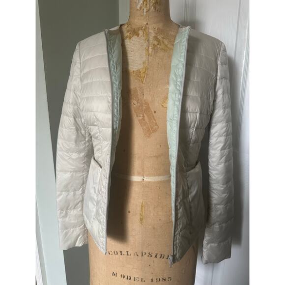 Hugo Boss woman Packable Lightweight Puffer down Jacket sage green gray white xs - Picture 8 of 16